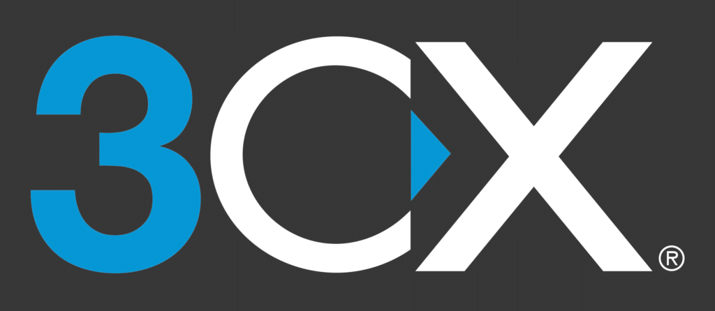 3CX logo grey background